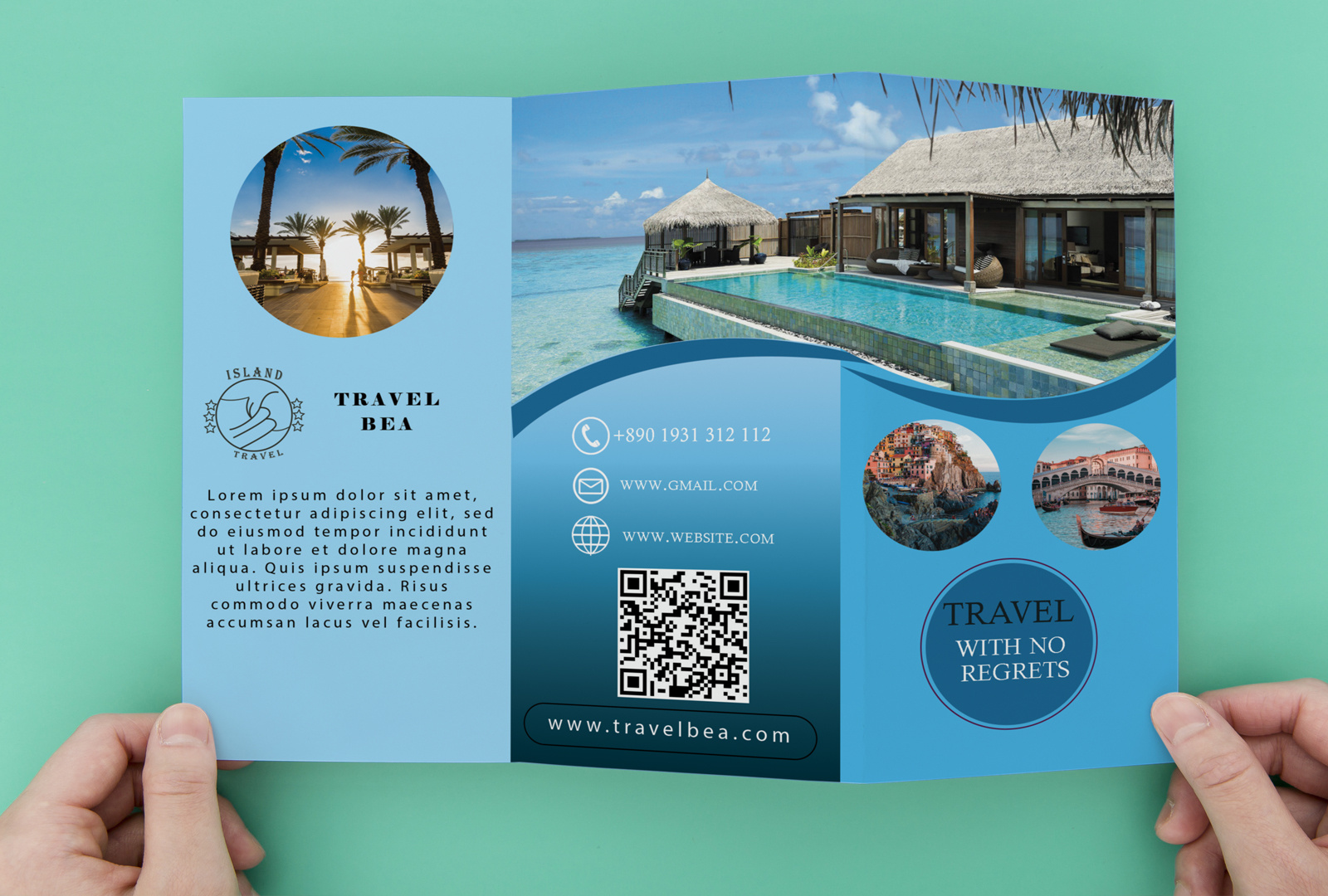 Travel Tri-brochure Design by Ali Ashan on Dribbble