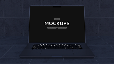 Free macbook 16 pro mockups 3d branding design free macbook mockup ui