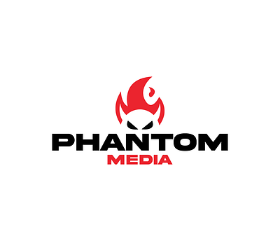 Phantom Media Logo Design branding design illustration logo vector