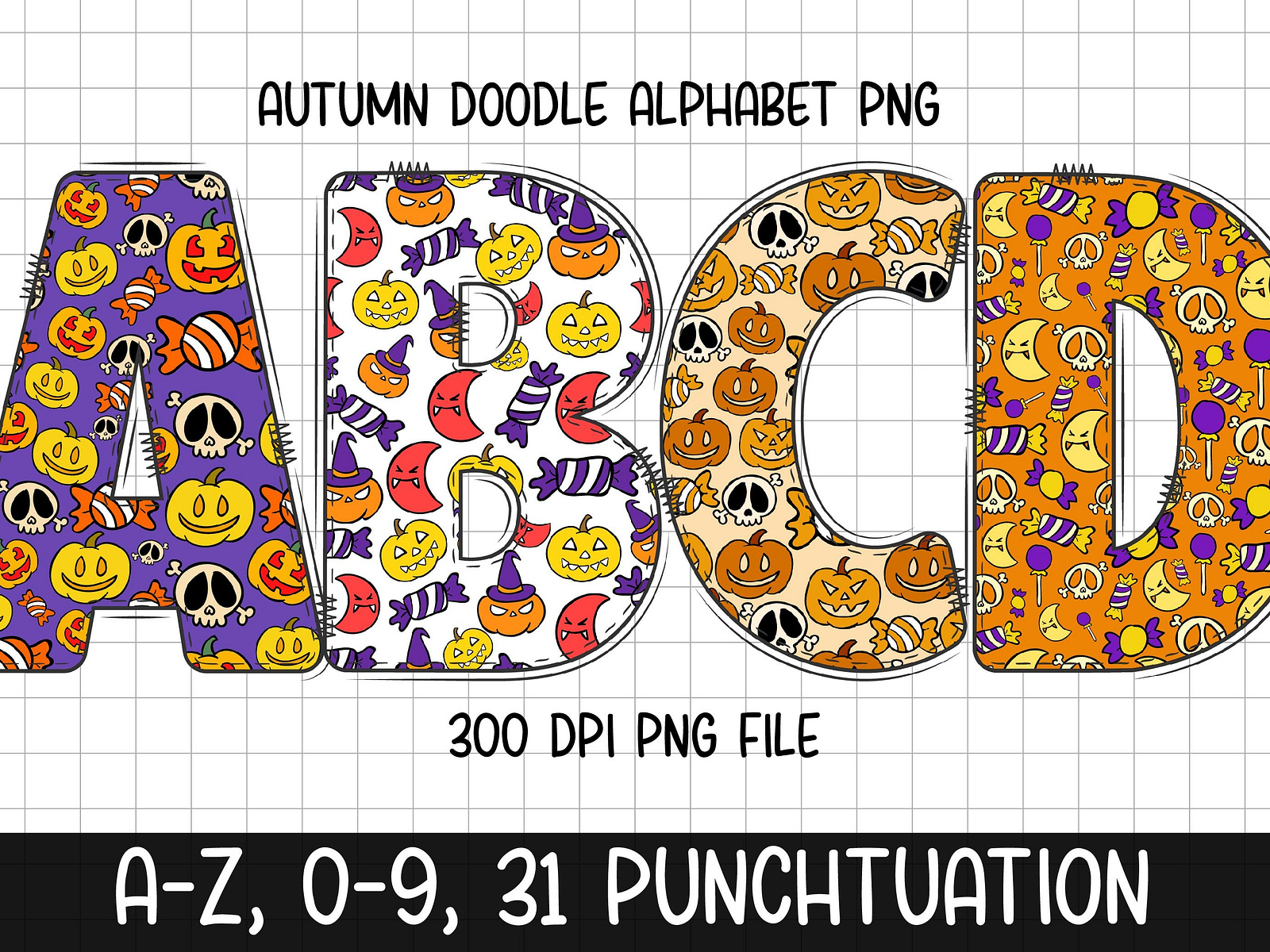 Halloween Doodle Alphabet by Doodle Letter 93 on Dribbble