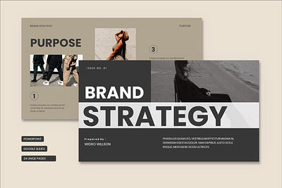Brand Strategy Presentation Template brand brand strategy branding design graphic design powerpoint presentation template ui
