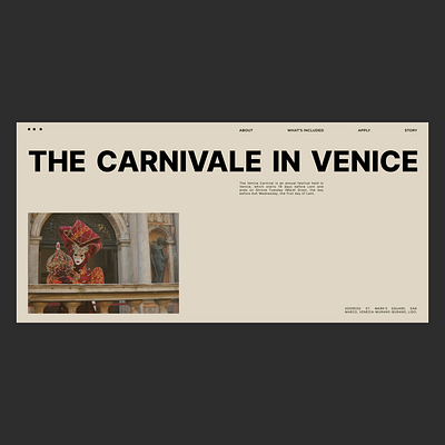 Redesign concept of the Venetian carnival. branding design designagency designstudio developer figma graphic design illustration logo ui