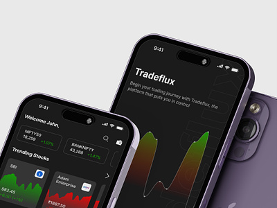 Tradeflux - Trading App app branding crypto darkmode design system figma graphs lightmode splash stocks trading typography ui uiux