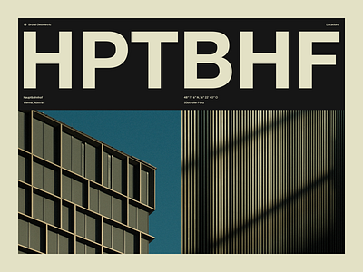 HPTBHF01 black bold branding design grey grid landing page layout minimalist photography portfolio ui web design