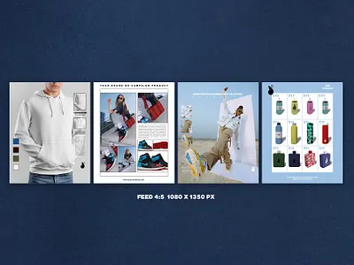 Aesthetic fashion instagram template branding feed graphic design instagram template