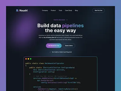 Dark Saas Website Header Exploration analytics b2b code crm dark saas dark theme data platform dribbble best shot popular shot redesign responsive saas saas landing page saas ui saas website saas website design sass software trends website design