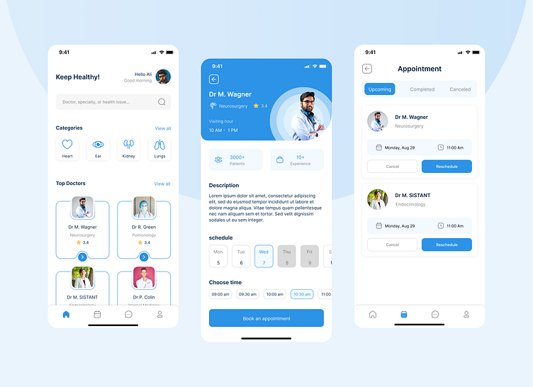 Doctor Appointment by ali moslehi on Dribbble