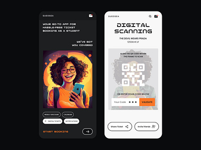 Student All-in-one ticket Mobile App figma illustration productdesign ui userinterface ux uxui
