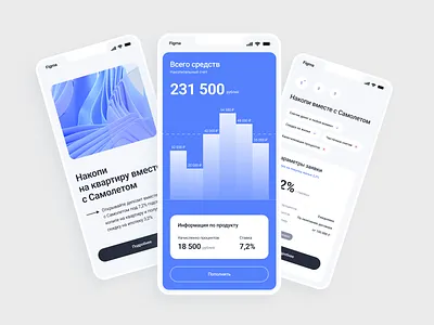 Savings accounts for developer Samolet app banking design finance fintech iphone mobile research ui uxui website