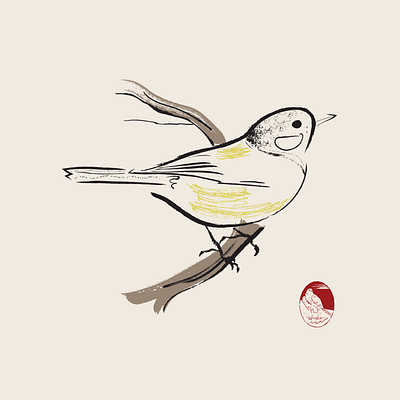 Finch bird birds digitalart finch graphicdesign illustration illustrator retro texture vector