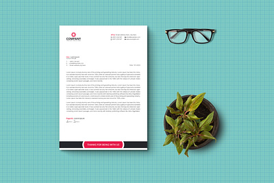 Letterhead Design agency brand identity business letterhead clean company corporate graphic design letterhead letterhead design modern template vector