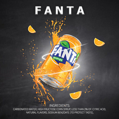 Fanta Poster Design app branding design graphic design illustration logo typography ui ux vector