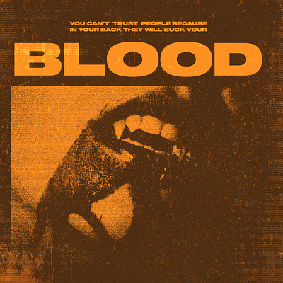 BLOOD blood branding graphic design social media vampire vintage