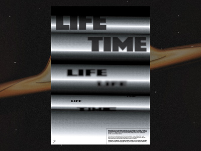Abstract typography poster. Life/Time existential picture gradient graphic design illustrator poster minimalistic poster poster design typography