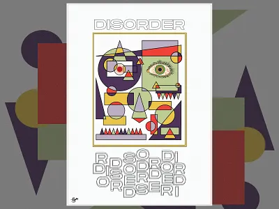 Geometry poster about Mental Disorder abstract art art artistic contemporary art contemporary poster geometry graphic design illustration poster poster design