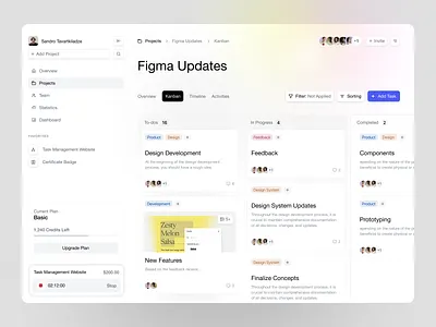Task Management Platform dashboard ui hr jira kanban light theme ndro planning productivity sandro tavartkiladze task list task management tech to do