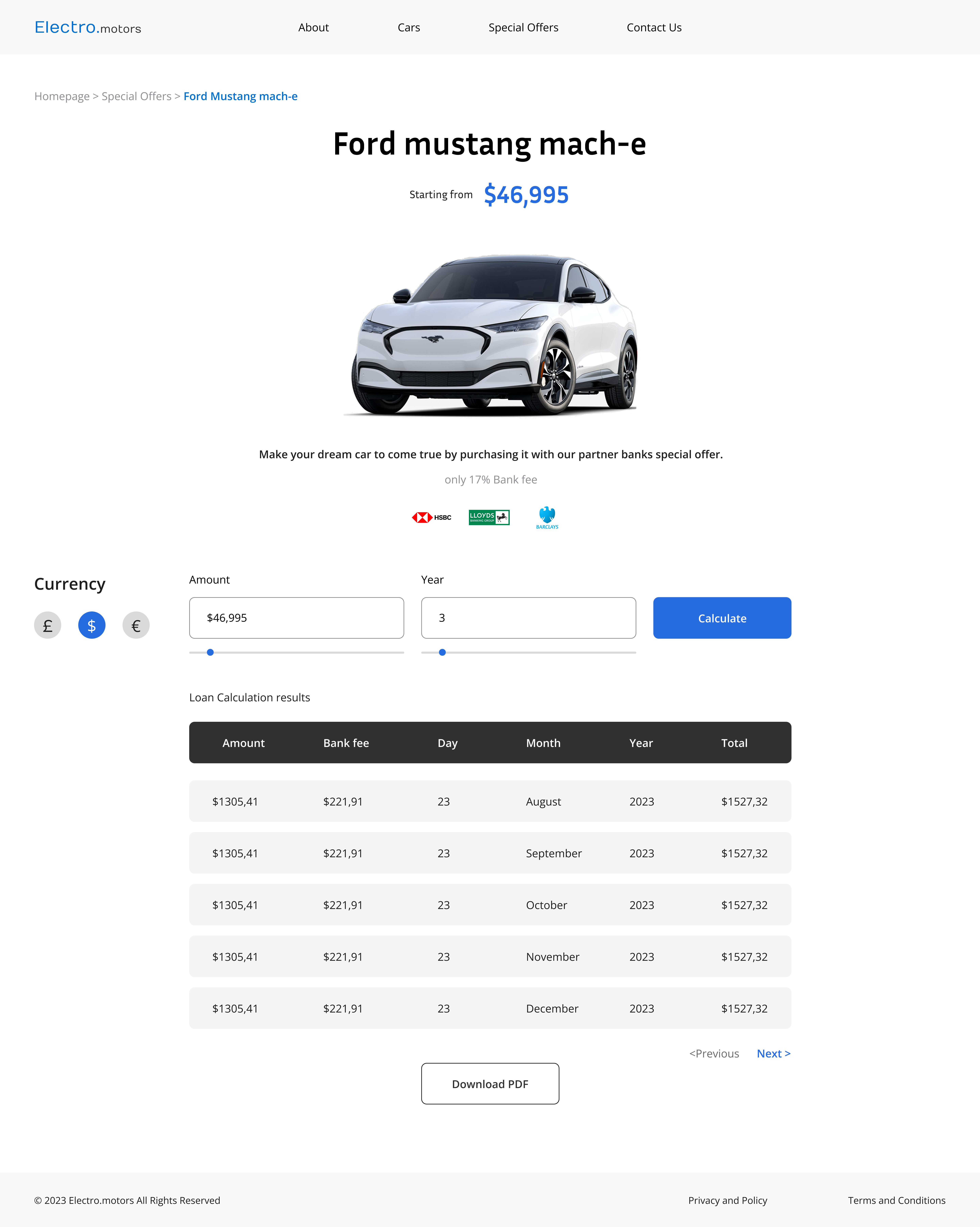 Daily UI #04/ Calculation banking car car dealer car loan car loan website dailuichallange dailyui loan website ui uichallenge uiux ux web web design