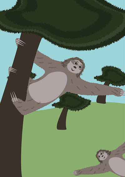 World of Sloths - illustration design graphic design illustration