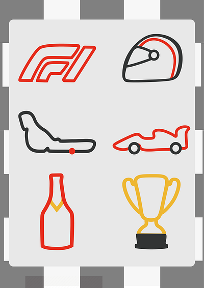 Formula 1 - Icons design graphic design icons illustration logo vector