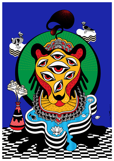 Queen of Leopard design digital art digital illustration illustration illustrator portrait poster design