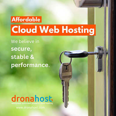Affordable Cloud Web hosting / dronahost.com banner branding canva design facebook graphic design illustration template