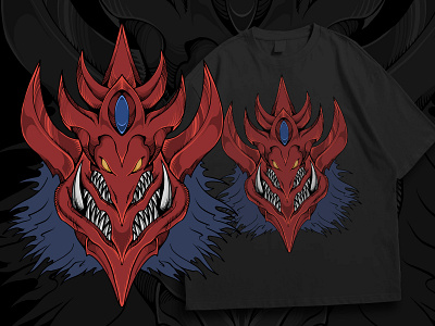 Slifer sky dragon face design illustrationaday illustrationdaily