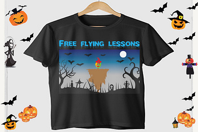 Free flying lessons 4 halloween tshirt 2023