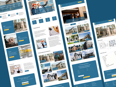 Landing page for building company building figmadesign landing page ui ux uxui web design