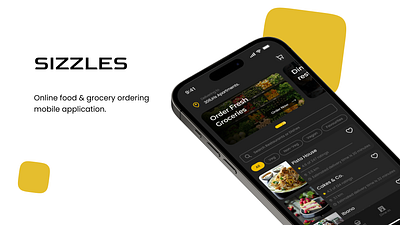 Sizzles app app design clean design design food food delivery mobile app ui ux