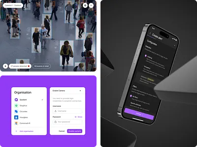 Create Alert ai camera components dark dark mode dark ui dashboard dialogue flow interface mobile modal process progress recognition step steps ui user interface ux