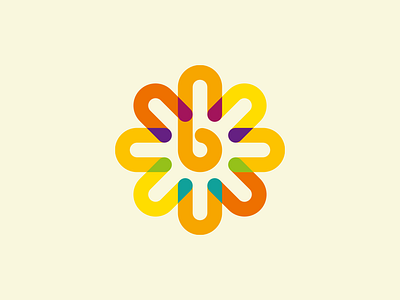 Bright Union b branding bright flower graphic design logo monogram sun u union