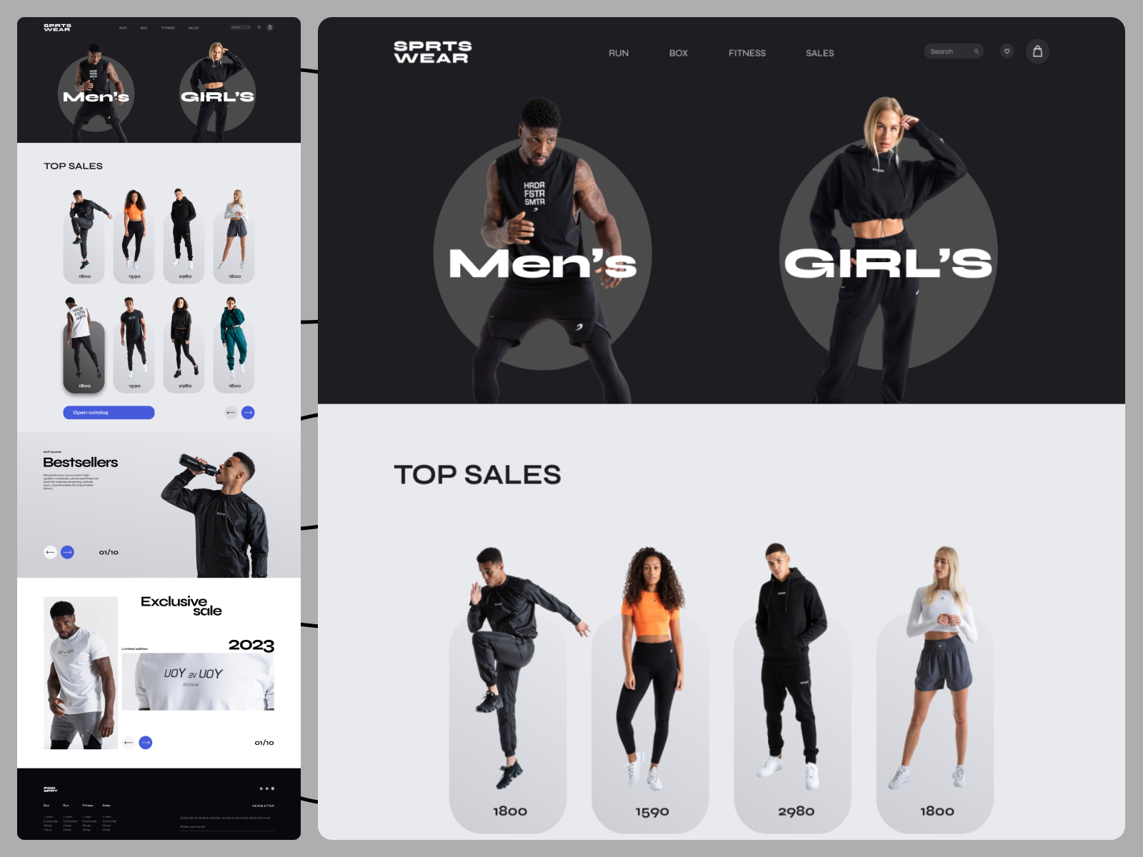 Sportswear Website designs themes templates and downloadable