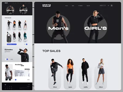 Ecommerce sportswear website ecommerce website landing page local store minimalistic website sport gear website sportswear website webdesign website