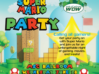 USF Super Mario Party design graphic design