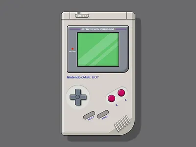 Game boy illustration 2d creation creative design dribbble figma gameplay graphic design illustration post vector work working