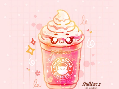 FRAPPUCCINO BARBIE by sailizv.v adorable adorable lovely artwork concept creative cute art design digitalart illustration