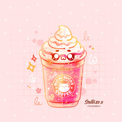 FRAPPUCCINO BARBIE by sailizv.v adorable adorable lovely artwork concept creative cute art design digitalart illustration