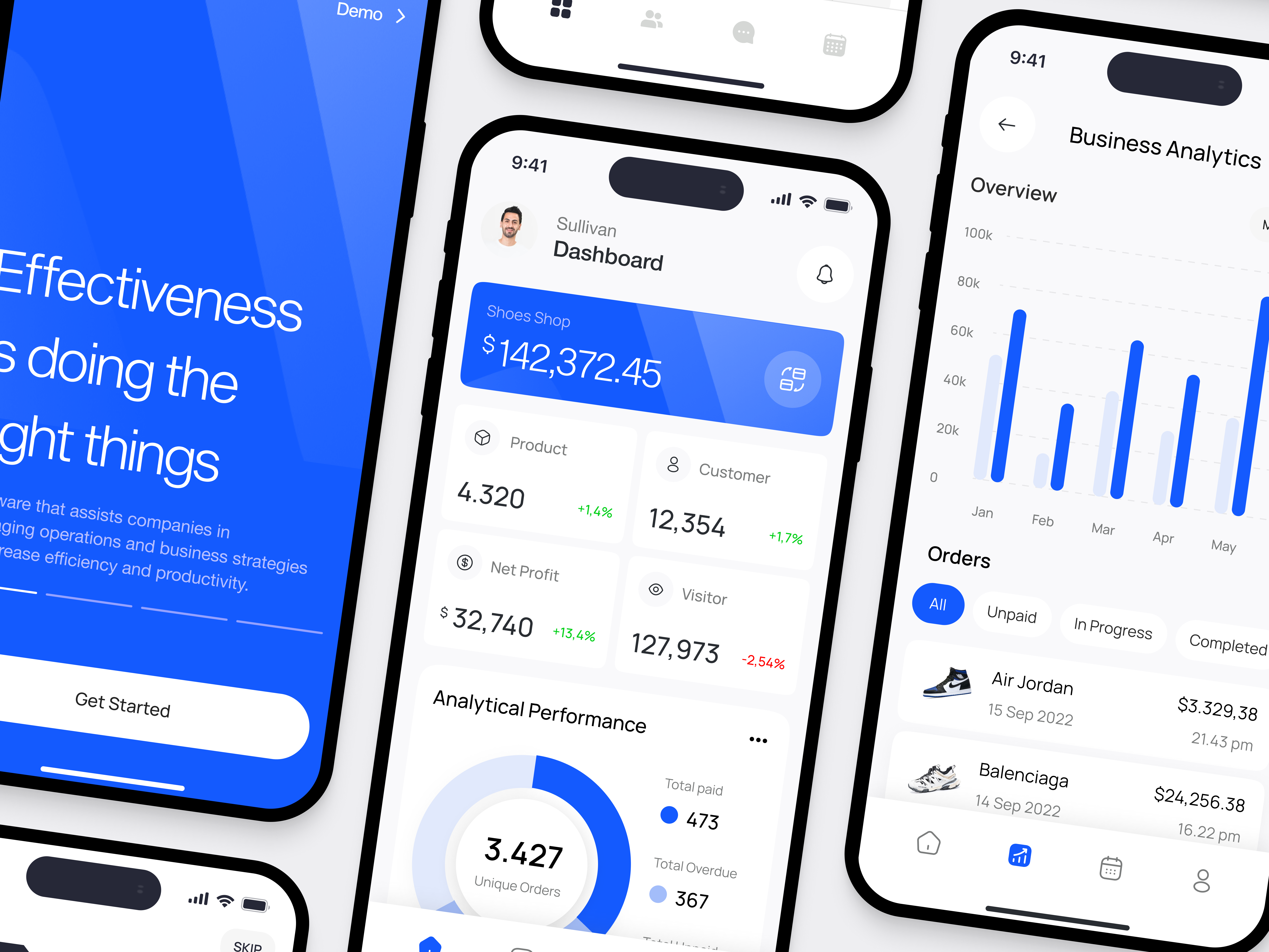 Macino - Business Management Mobile App business business management business mobile clean clear dashboard design management mobile mobile app mobile management order order management sales sales management ui