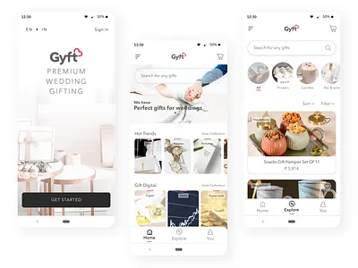Premium Wedding Gifting App branding design experience figma gift illustration interface logo love minimal product product design sketch typography ui uiux ux vector wedding wedding app
