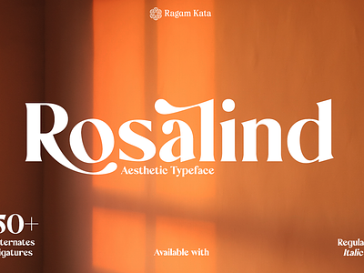 Rosalind - Aesthetic Serif beauty branding design display display font elegant fashion font fonts hand lettering lettering logo sans serif sans serif font script serif serif font type design typeface typography