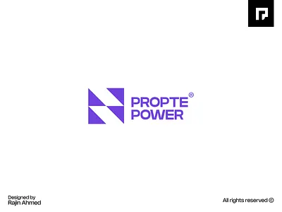 Propte Power® agency logo branding design graphic design logo logo design logo designer logo maker logos logos design logotype power logo power plant logo tech logo thunder logo thunder logo design vect plus