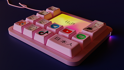 3D Keyboard 3d blender keyboard
