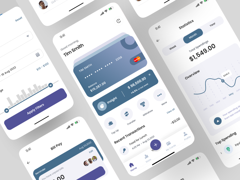 Fintech app exploration by J C on Dribbble
