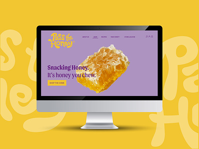 Honey homepage Design & Wireframe graphic design home page design honey typography vector web web design wire frame