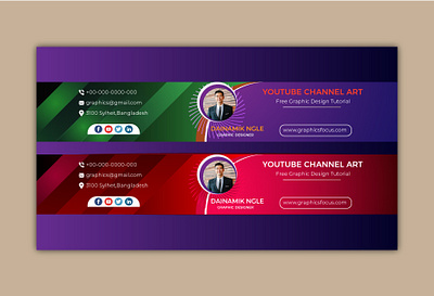 Youtube banner and cover design digital banner graphic design