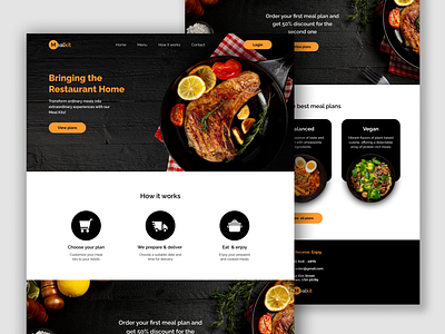 Meal kits - Food Landing Page design food foodwebsite graphic design juniordesigner mealkitwebsite redesign ui uxui uxuidesign webdesign ux ui artist