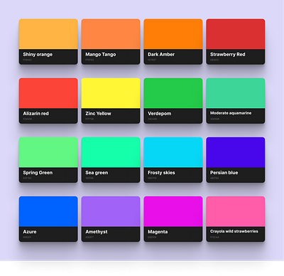 Color Swatches branding design system product design ui uiux