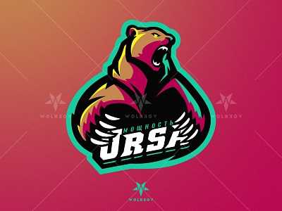 Bear Mascot Logo bear branding design esport gaming graphic design graphicdesign icon illustration illustrator logo mascotlogo sport vector youtube