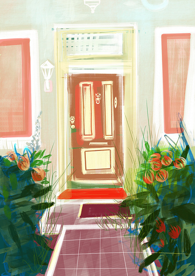 A door door holland illustration procreate