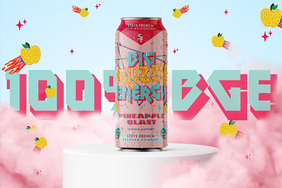 100% BGE ad beverage beverage design branding can design cans drink design drink packaging graphic design illustration mockup packaging vector